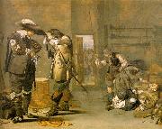 Jacob Duck Soldiers Arming Themselves oil painting reproduction